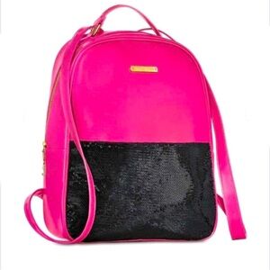 Juicy Couture Pink & Black Sequin Backpack
